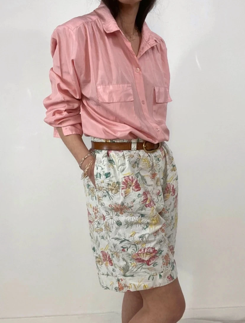 🌺 Oversized bermuda printemps fleur